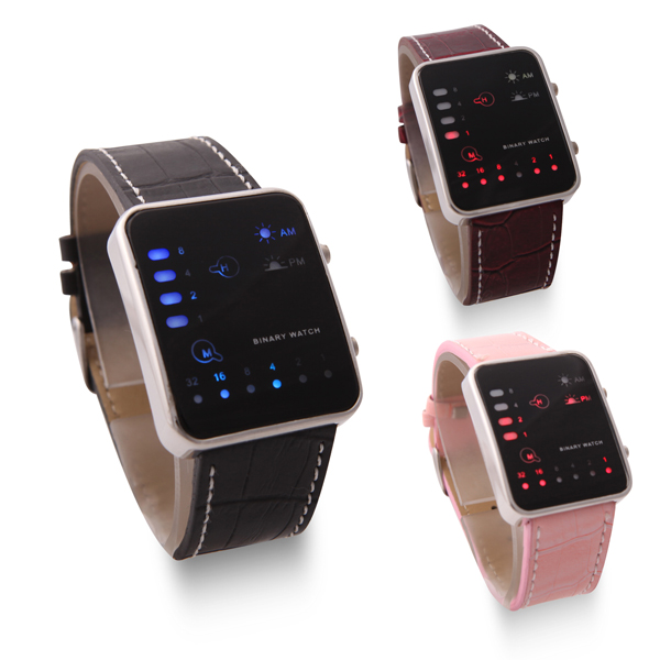 Leather Led Watches For Men And Women Leather Led Watches For Men And Women