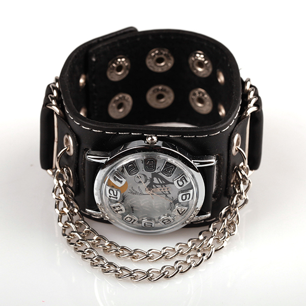 Punk Style Leather Bracelet Watch Punk Style Leather Bracelet Watch